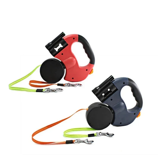 Double Retractable Dog Leash