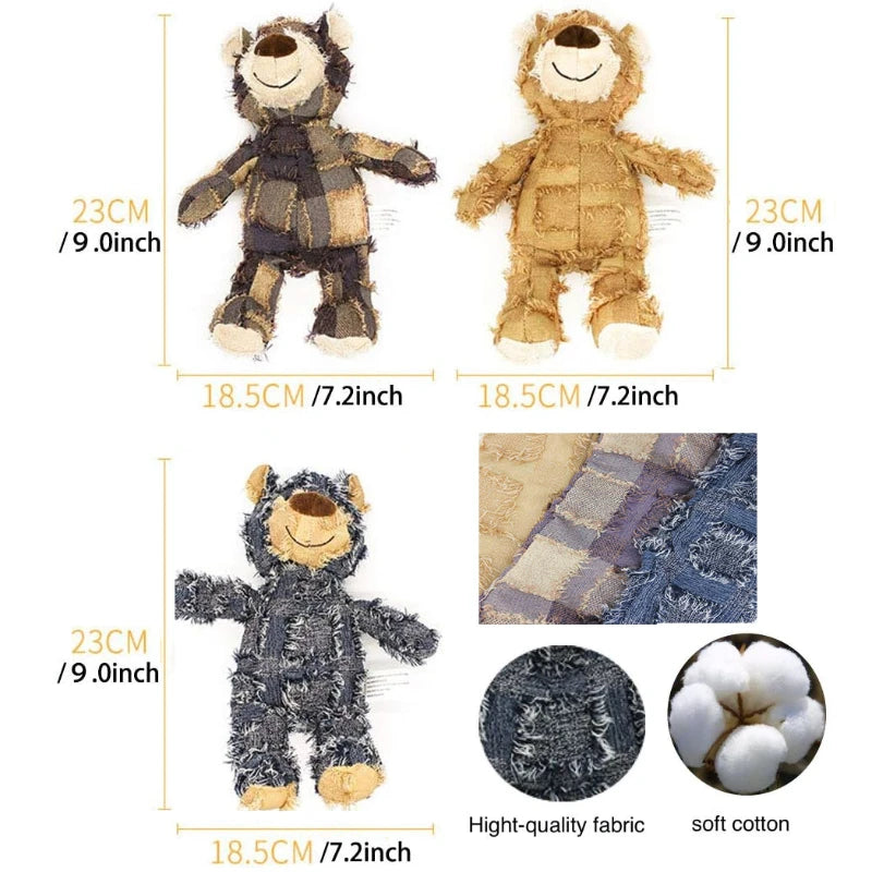 Indestructible Bear Dog Toy