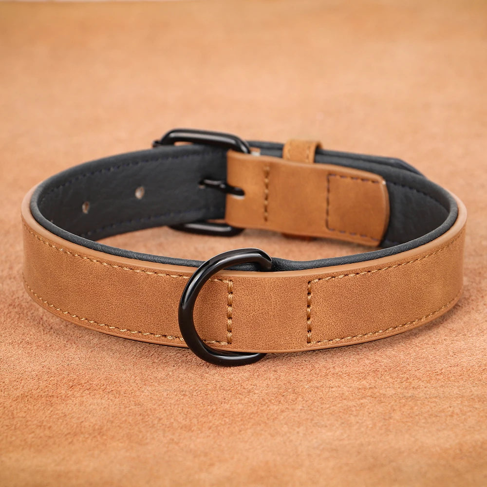 Round Leather Dog Collar