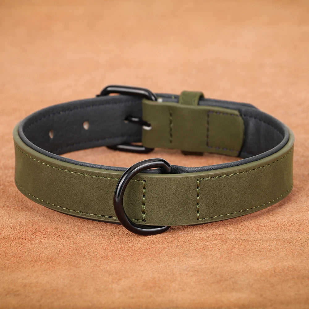 Round Leather Dog Collar