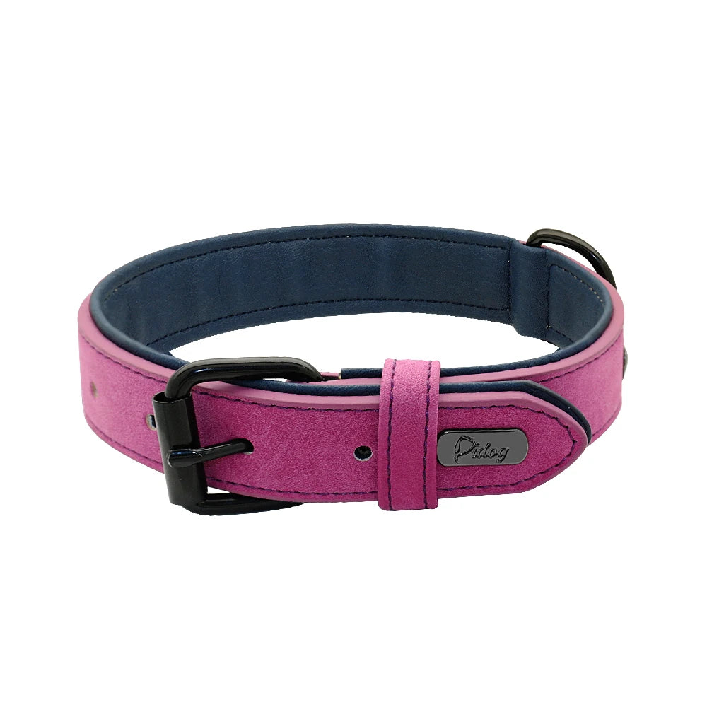 Round Leather Dog Collar