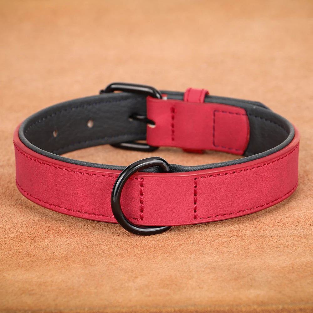 Round Leather Dog Collar